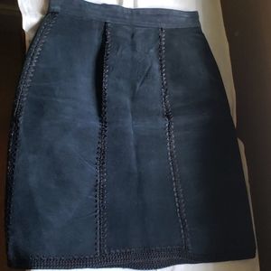 Vintage black suede skirt, size 4